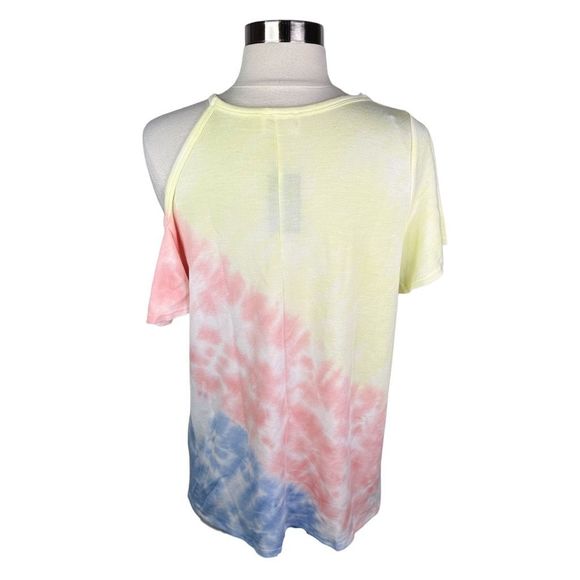143 Story by Line Up Tie Dye Cold Shoulder Top - Size XS - Picture 3 of 4